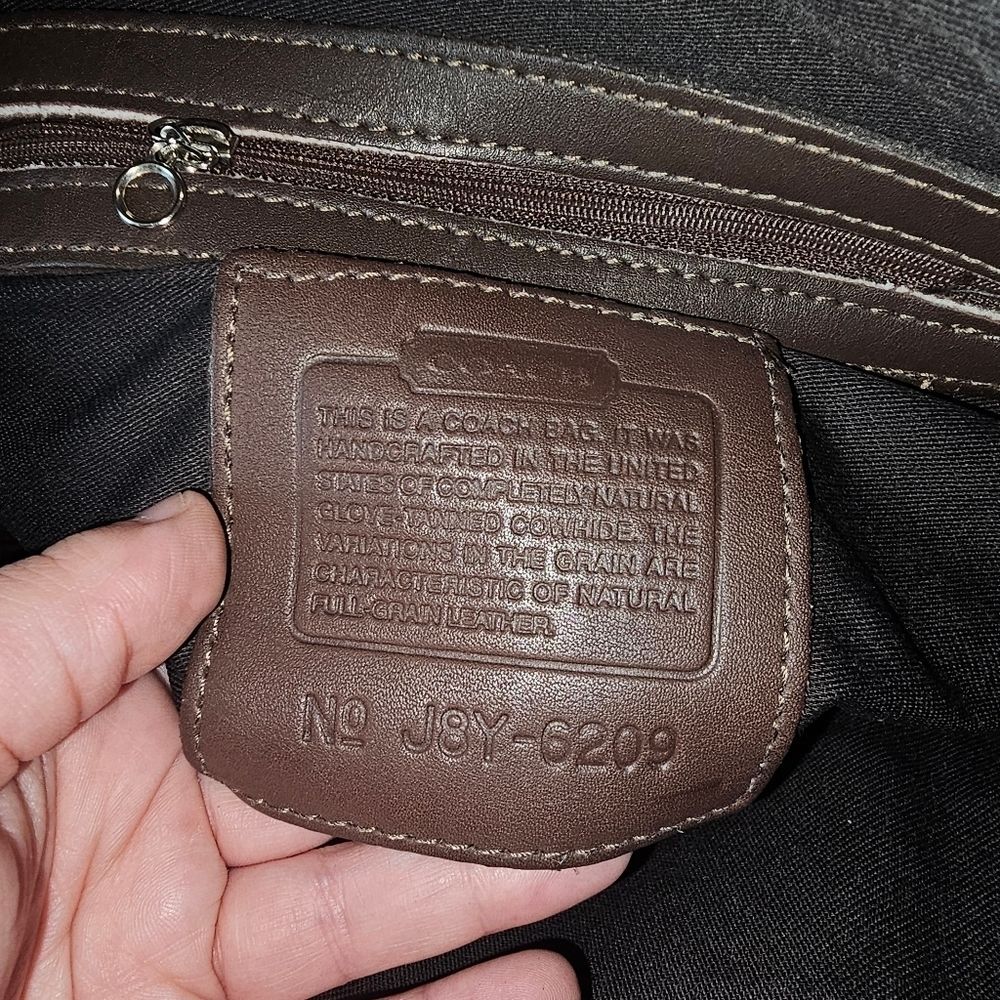 Coach Vintage Y2k #6209 Brown Slim Neoprene Tote With Leather Handle - Picture 9 of 9